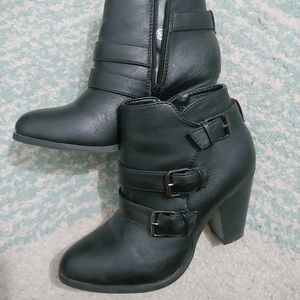Black ankle boots
